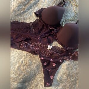 Beautiful Victoria’s Secret, angel three-piece set lingerie